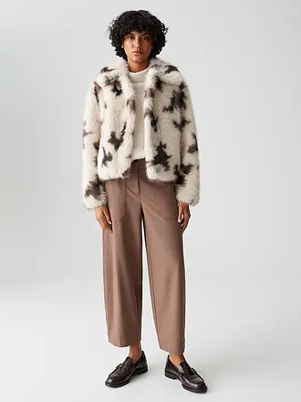 OPUS | Jacke in Felloptik HAJORA | beige